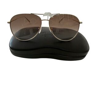 Longchamp Women's Aviator 59 mm Gold Frame Brown Gradient Lenses LO139S NIB
